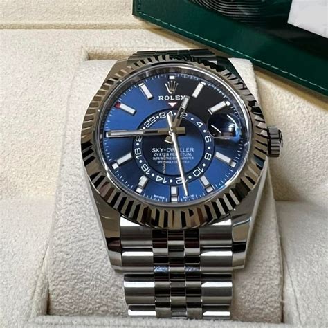 rolex sky dweller blue face|Rolex Sky-Dweller blue 2022.